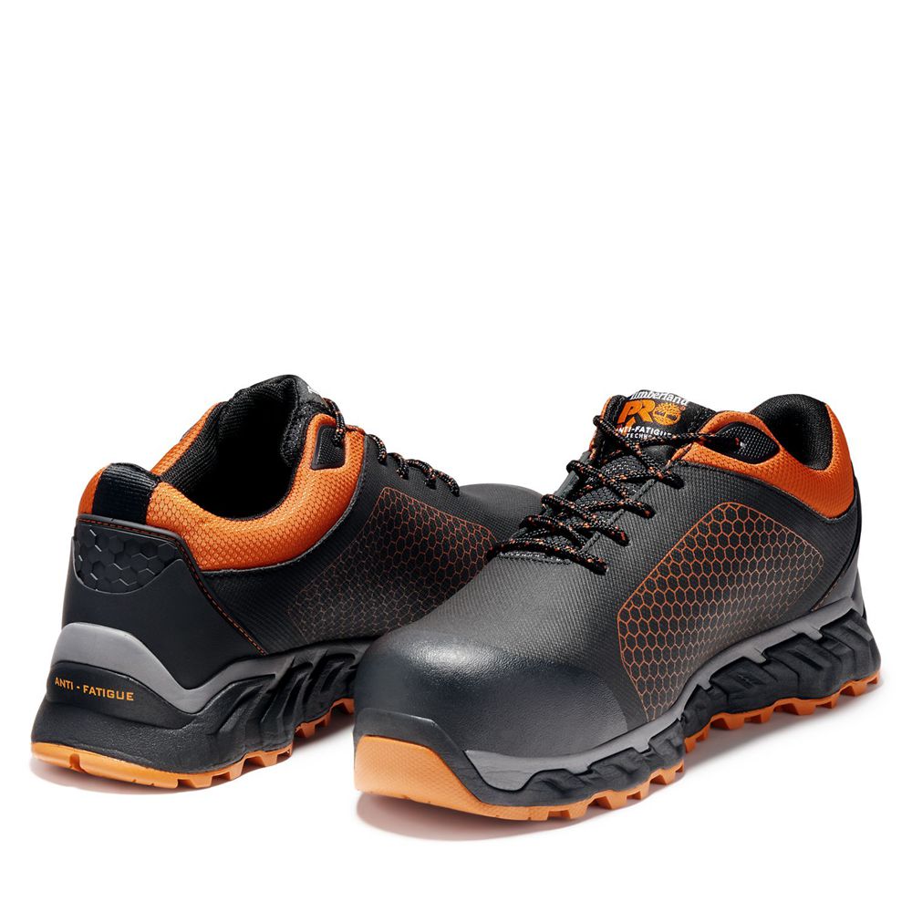 Zapatos de Trabajo Timberland Argentina Mujer - Pro® Ridgelow Comp Toe - Negras/Naranjas - VLJTDF-07